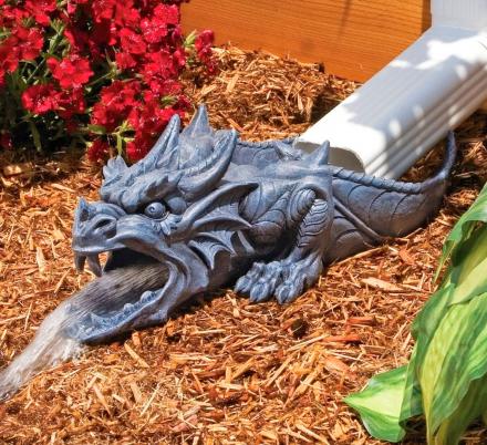 Dragon Gutter Downspout Statue
