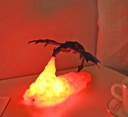 This Fire-Breathing Dragon Night Light Belongs In Every Dragon-Loving Kids Bedroom