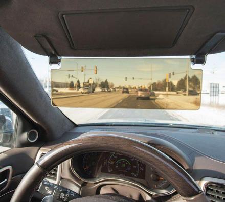 Driver's Transparent Sun Visor