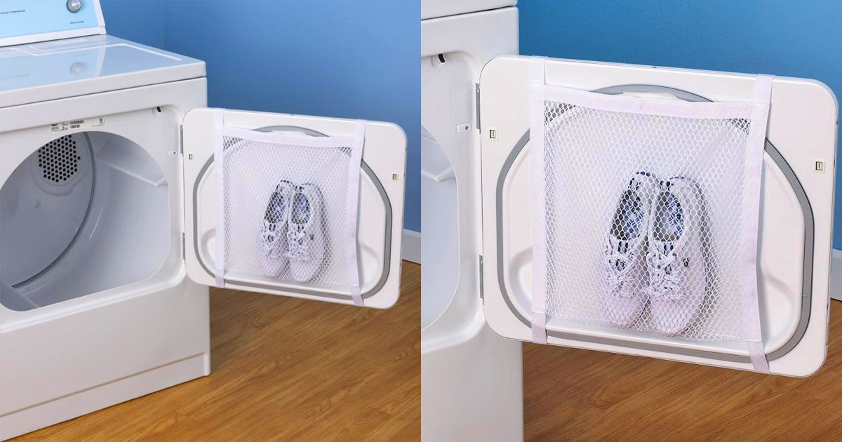 Dryer Door Shoe Net Lets You Dry Your Shoes In The Dryer