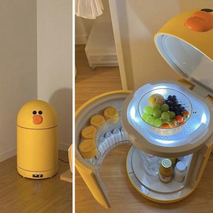 This Duck Shaped Mini Fridge Features a Smart Phone Sterilizer and Bluetooth Speaker