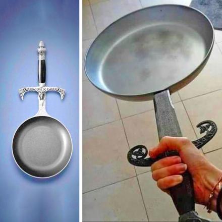 This Eggscalibur Sword Handle Frying Pan Will Turn Your Breakfasts Medieval