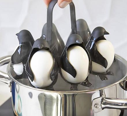 Egguins Are Little Penguins That Cook, Store, and Serve Hard Boiled Eggs
