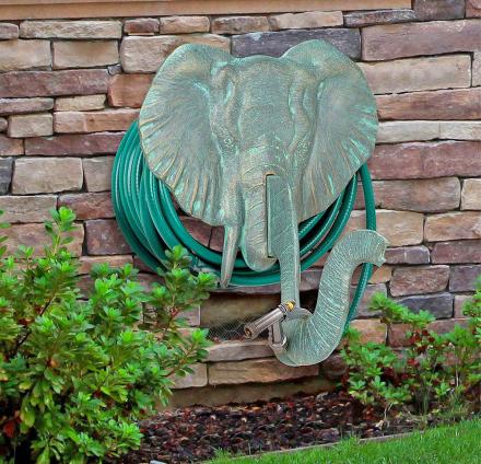 Elephant Head Garden Hose Holder