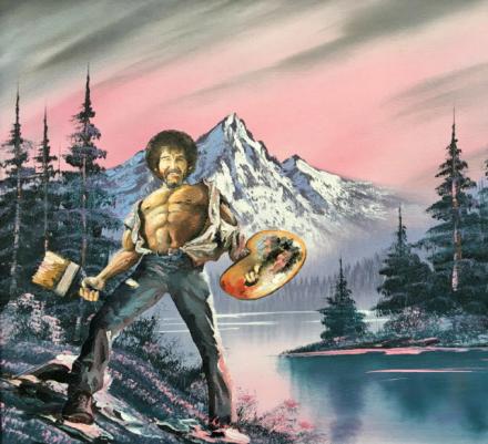 Epic Bob Ross Painting Printed Poster