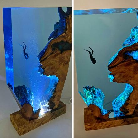 These Epoxy Scuba Diver Lamps Are Perfect For Scuba, Snorkeling, or Ocean Lovers