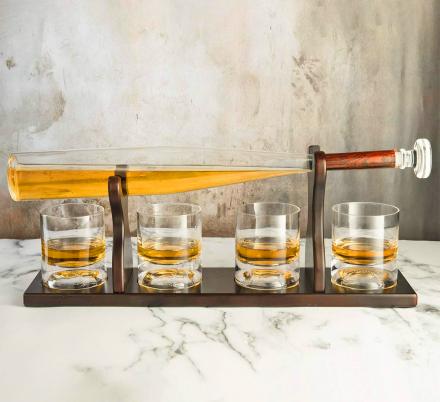 Every Baseball Fanatic Probably Needs This Elegant Baseball Bat Whiskey Decanter