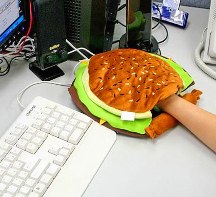 Every Cold Office Needs a Cheeseburger Hand Warming Mouse Pad