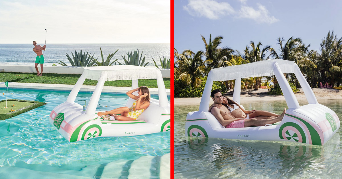 Every Golfing Lover Probably Needs One Of These Golf Cart Pool Floats