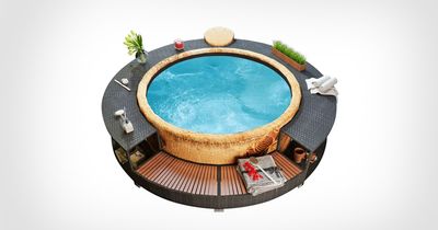 Every Inflatable Hot Tub Owner Probably Needs This Surround Structure For Easy Access, Drink Holders, and More