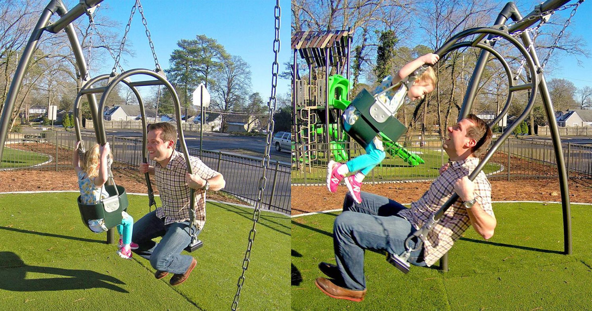 double baby swing outdoor