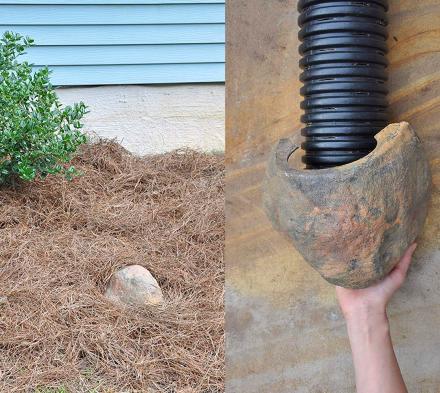 Fake Rock Corrugated Pipe Cover