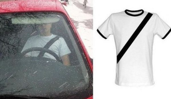 Fake Seat-Belt T-Shirt