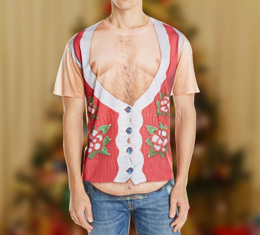 Ugly sweater hotsell man's chest