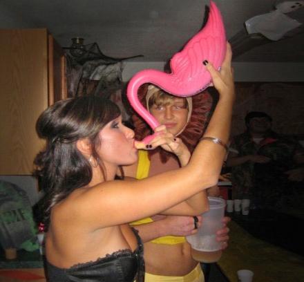 Flabongo: A Pink Flamingo Beer Bong