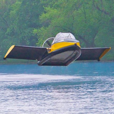 This Flying Hovercraft Can Glide Over Land or Water at 70 MPH
