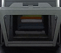 The FoldiMate, an automated shirt folding machine being
