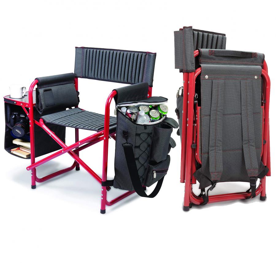 Folding Backpack Chair With Cooler And Side Table 0 