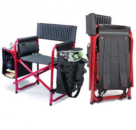 Folding Backpack Chair With Cooler And Side Table