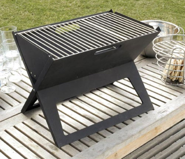 Collapsible Charcoal X-Grill - Onivia Folding Portable BBQ Grill - 1 inch thick grill