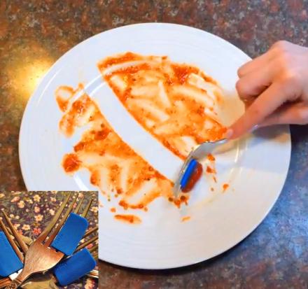 Forktula: Plate Squeegee Get Every Last Bit of Food From Your Plate