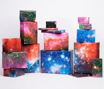 Galaxy Space Themed Wrapping Paper