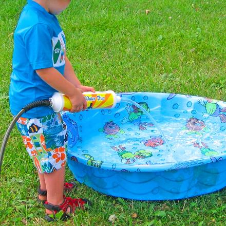 This Garden Hose Filter Cleans Out Harsh Chemicals When Filling Up Kids Pools and Water Toys