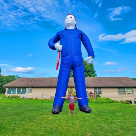 There's a Giant 35 Foot Inflatable Michael Myers Halloween Yard Decoration You Can Get