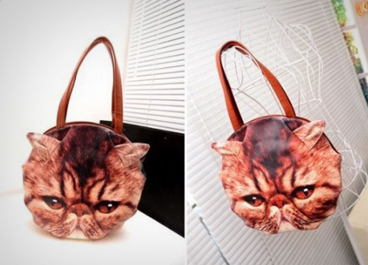 Giant Cat Face Messenger Bag Purse - Giant Cat Face Tote Bag