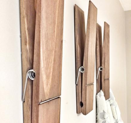 These Giant Clothespins Can Hold Towels, Drawings, Or Photos