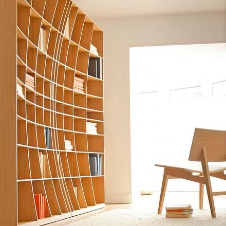 This Concave Bookshelf Has An Incredibly Creative Yet Functional Design