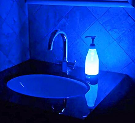 This Glowing LED Soap Dispenser Illuminates Your Bathroom At Night