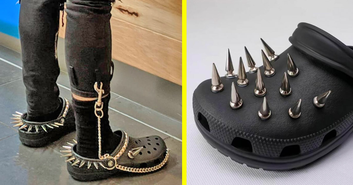 2 Croc Spikes Spikes Croc Charm Set, Jibbitz, Pins, For Croc Shoes, Custom  Charm, Halloween Crocs, Goth shoes