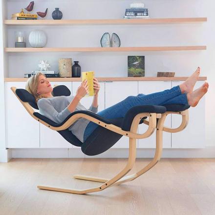 This Reclining Gravity Balance Chair Lets You Lay Down Or Kneel Forward To Work