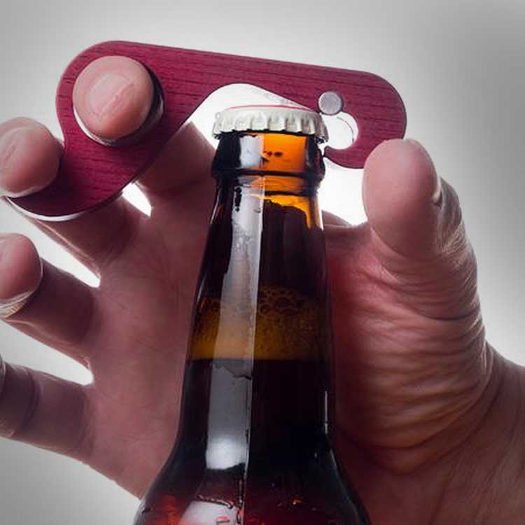 One Handed Beer Bottle Opener