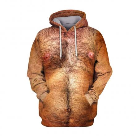 This Hairy Chest Hoodie Sweatshirt Will Ensure Your Girlfriend Never Steals Your Hoodie Again