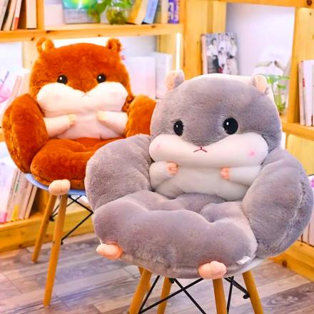 You Can Now Get a Giant Hamster Chair Cushion That Fits Onto Any Chair