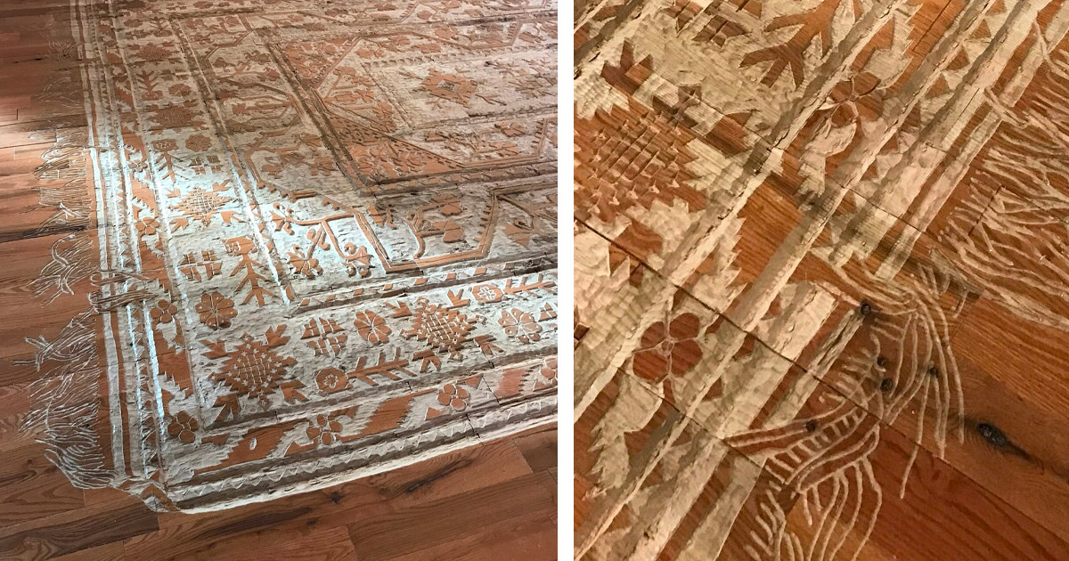 These HandCarved Wooden Floor Rugs Might Make You Think They're A Real Rug