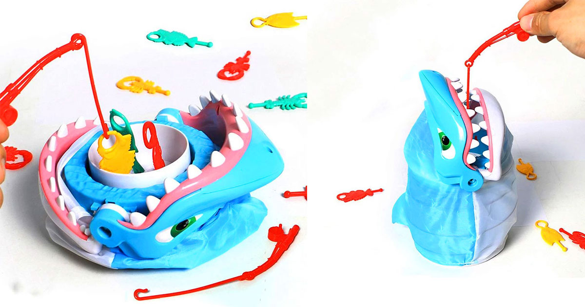 Have Fun While Teaching Fine Motor Skills With This Shark Bite Game