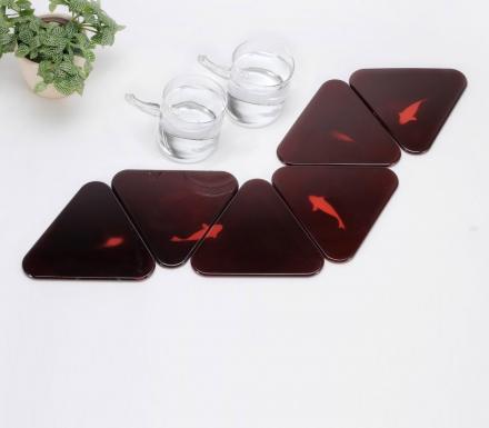 Heat Activated Coasters Reveal Fish When You Pick Up Your Mug