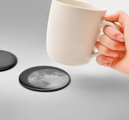 Heat-Activated Moon Coasters (Set of 4)