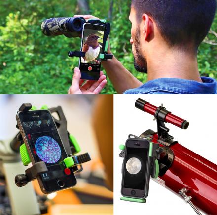 HookUpz Connects Your Smart Phone To Binoculars, Telescopes, and Microscopes