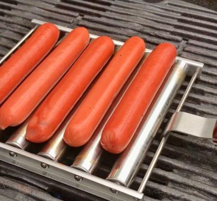 Hot Dog Roller For Evenly Cooked Hot Dogs on the BBQ