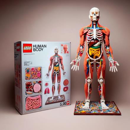 Anatomically Correct Human Heart Made of LEGO