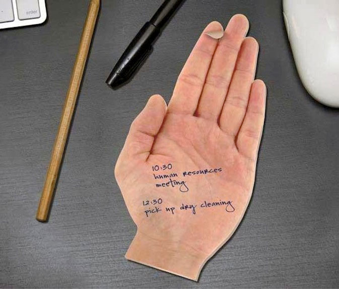 The human hand sticky notes are hand shaped sticky notes that you can use t...