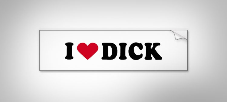I Love Dick Car Magnet