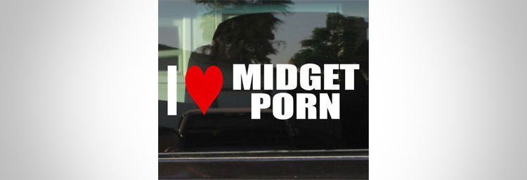 I Love Midget Porn Car Magnet