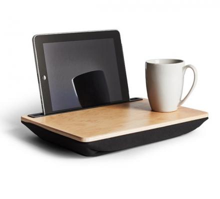 Kikkerland iBed Extra Large Lap Desk W/ Tablet & Phone Holder - Black