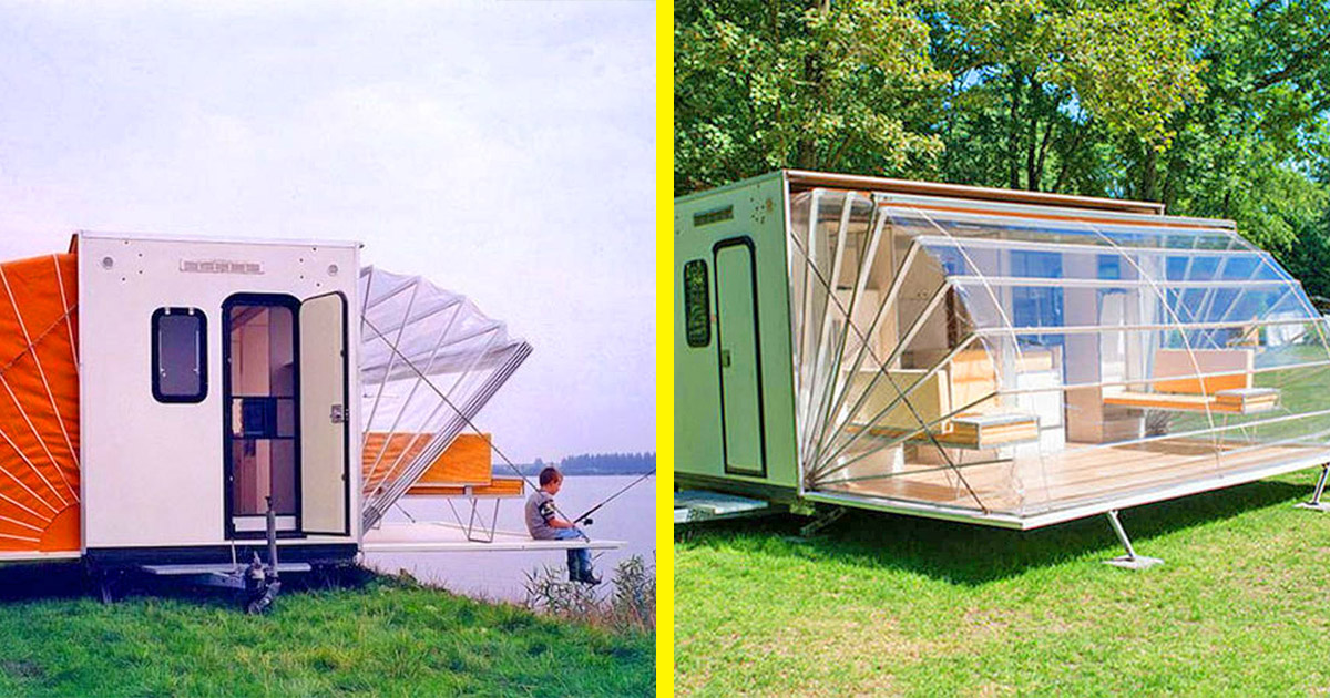 Incredible Folding Camping Trailer Expands To Triple Its Size With Fold-Out  Awnings