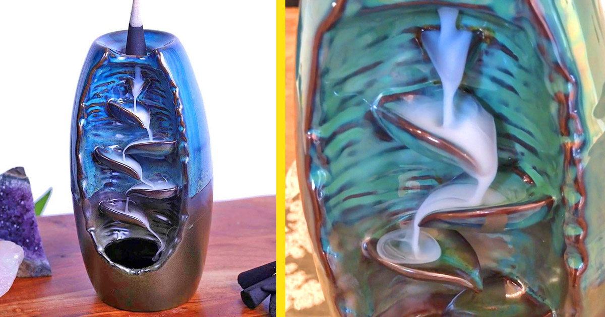 Incredible Multilevel Waterfall Dropping Smoke Incense Burner